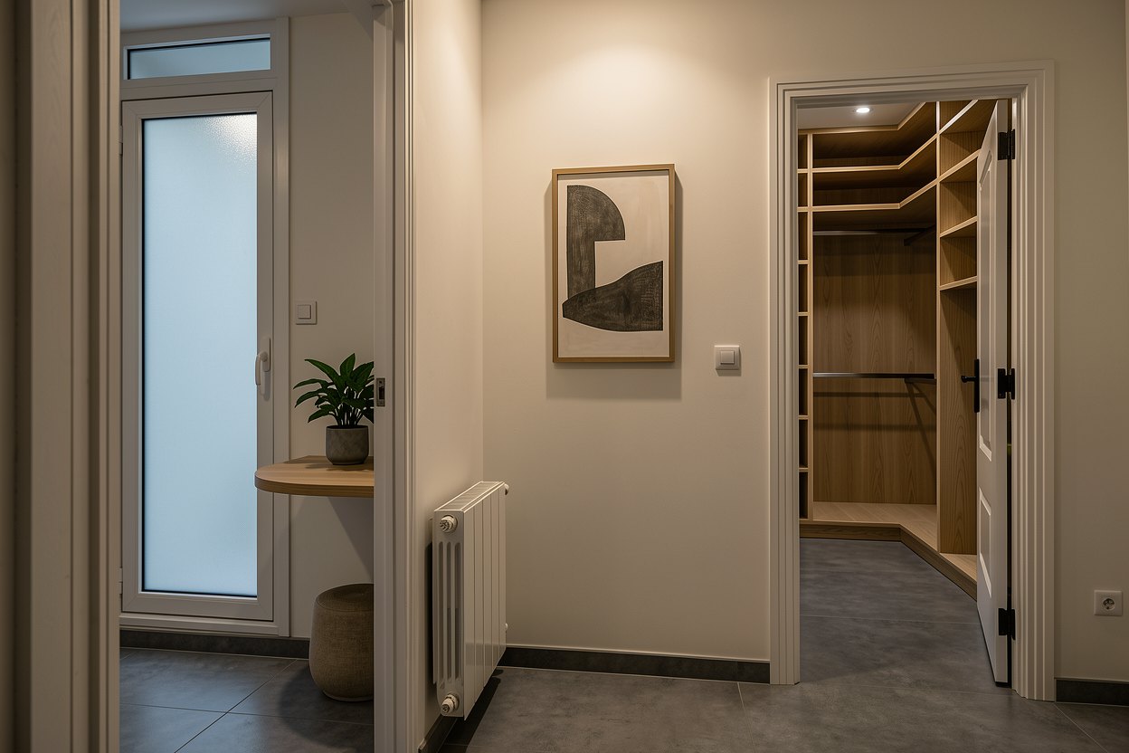 Distribuidor de suite y vestidor, propuesta virtual Vista Studio